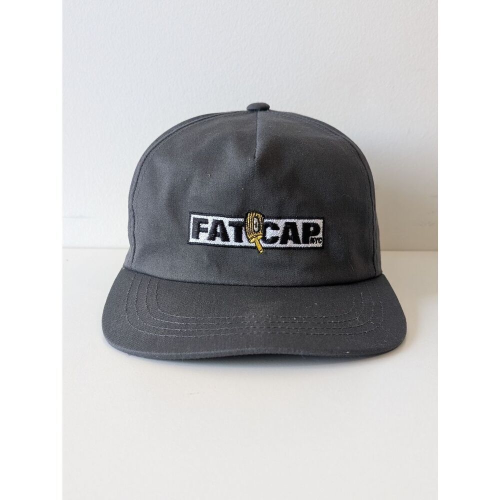 Rare Fat Cap NYC Grey Snapback Cap